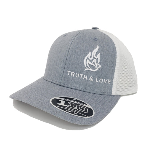 Truth & Love 3D Puff Snapback (Left Side) 2-Tone Heather/White