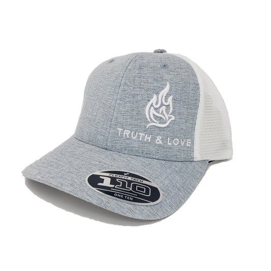 Truth & Love 3D Puff Snapback (Left Side) 2-Tone Melange Silver/White